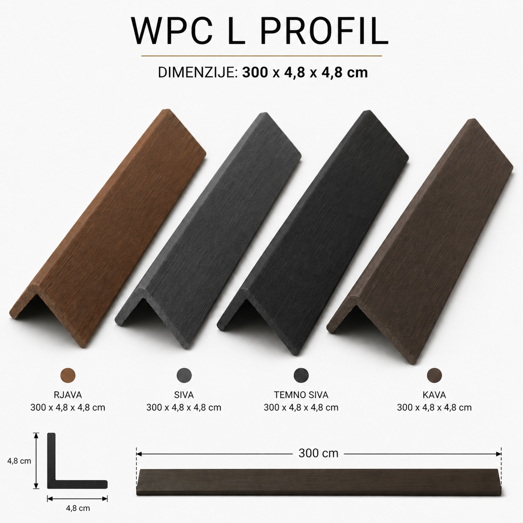 L-Profil ENDIKOR WPC - 300cm
